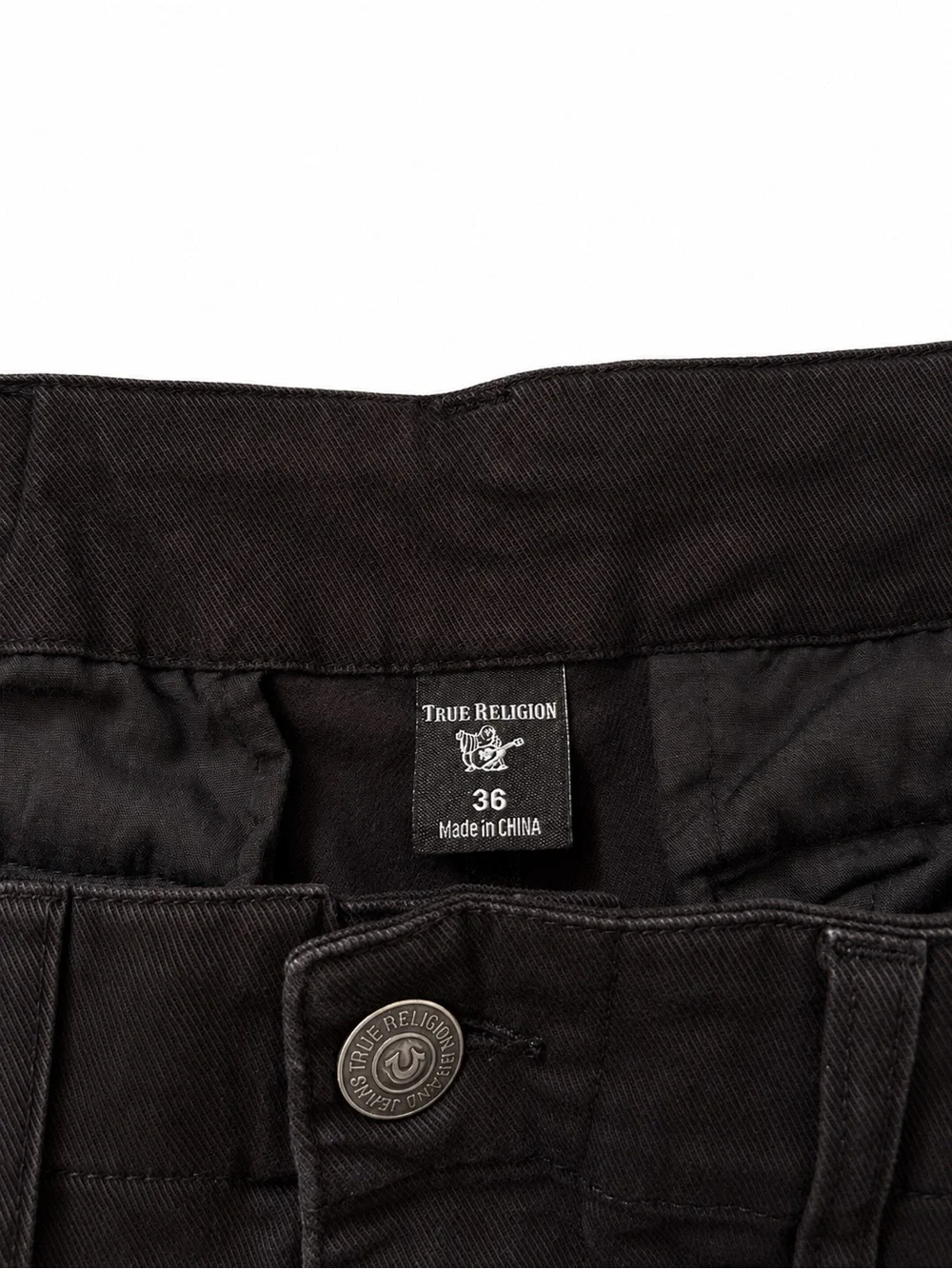 True Religion Cargo Pants Black Mens Utility Size 42